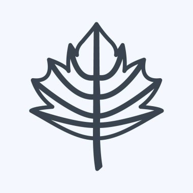 Yumuşak mavi arkaplanda izole edilmiş sonbahar Yaprak Simgesi modayı