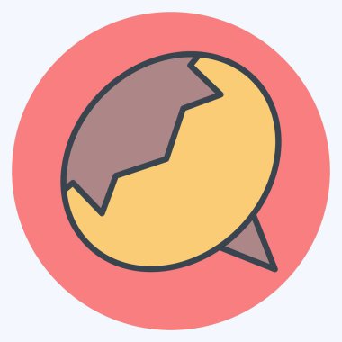 Kestane Simgesi moda renk eşi biçimi yumuşak mavi arkaplanda izole