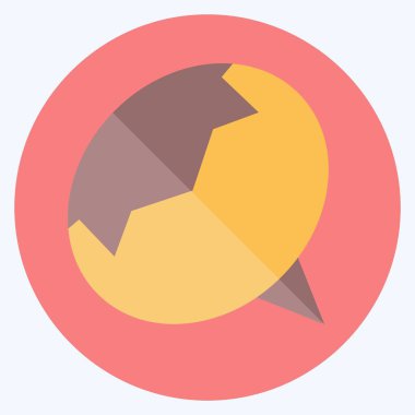 Kestane Simgesi yumuşak mavi arkaplanda izole edilmiş modaya uygun düz stil