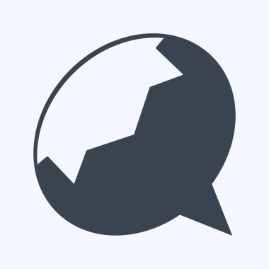 Yumuşak mavi arkaplanda izole edilmiş modaya uygun kabartma biçimindeki Kestane Simgesi Simgesi