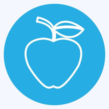 Yumuşak mavi arkaplanda izole edilmiş modaya uygun mavi gözler tarzında Guava Simgesi