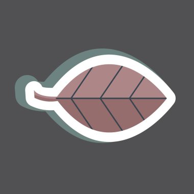 Yaprak I etiketi siyah arkaplanda izole edildi