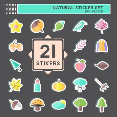 Doğal Simge Etiketi siyah arkaplanda izole edildi