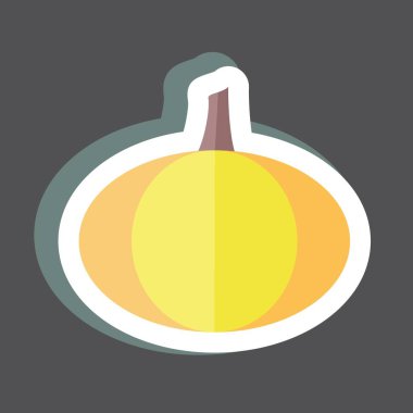 Balkabağı I etiketi siyah arkaplanda izole edildi