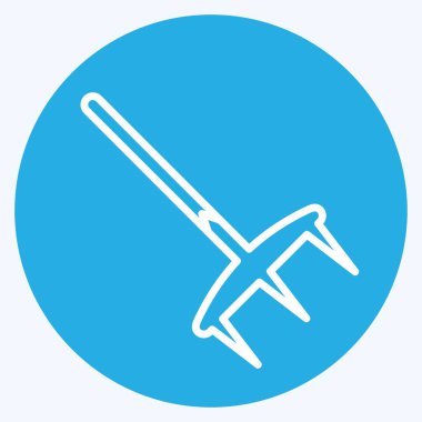 Yumuşak mavi arkaplanda izole edilmiş modaya uygun mavi gözler şeklinde tırmık Simgesi