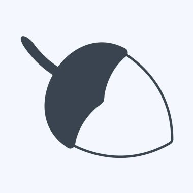 Yumuşak mavi arkaplanda izole edilmiş tek bir Acorn Simgesi modayı