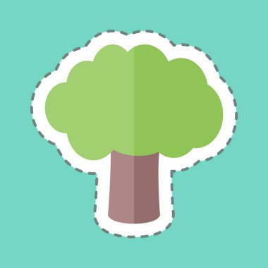 Moda satırındaki Ağaç I Yapıştırıcısı mavi arkaplanda izole edildi