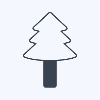 Yumuşak mavi arkaplanda izole edilmiş modayı gösteren Ağaç II Simgesi