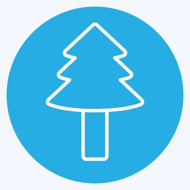 Yumuşak mavi arkaplanda izole edilmiş modayla Tree II Simgesi