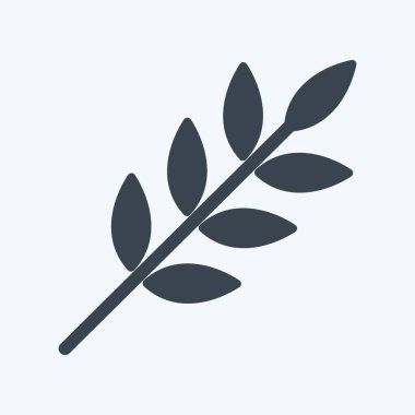 Modaya uygun kabartma biçiminde buğday Simgesi yumuşak mavi arkaplanda izole