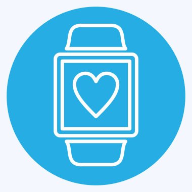 SağIık Uygulaması Simgesi: Yumuşak mavi arkaplanda izole edilmiş mavi göz biçimi