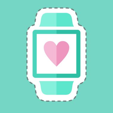 Moda satırındaki Sağlık Uygulaması Etiketi mavi arkaplanda izole edildi