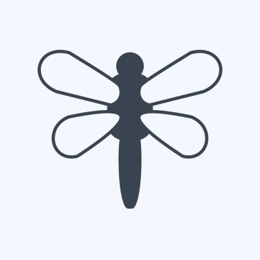 Yumuşak mavi arkaplanda izole edilmiş modaya uygun kabartma biçimindeki Firefly Simgesi