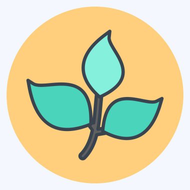 Simgeyi yumuşak mavi arkaplanda izole edilmiş moda renk eşi tarzında bırakır