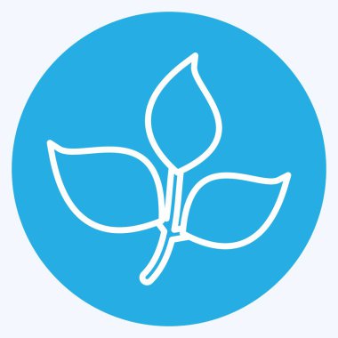 Yumuşak mavi arkaplanda simge mavi gözleri izole eder