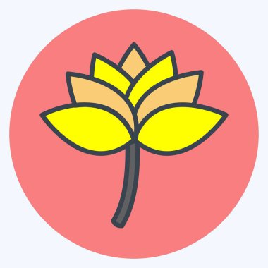 Yumuşak mavi arkaplandaki Lotus Simgesi modayı eşleştirme biçimi