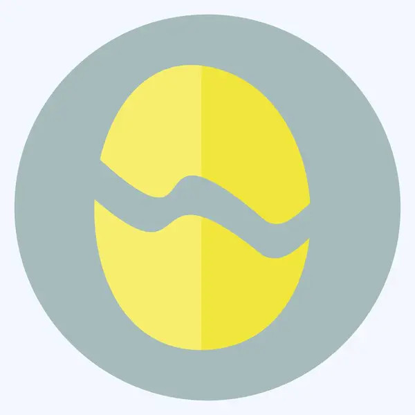 Яйцо Икона Модном Плоском Стиле Изолированы Мягком Синем Фоне — стоковый вектор