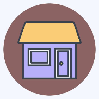 Yumuşak mavi arkaplanda izole edilmiş modaya uygun renk eş biçiminde kafe ve çubuk simgesi