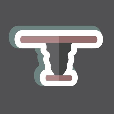 Kafe Tablo Etiketi siyah arkaplanda izole edildi