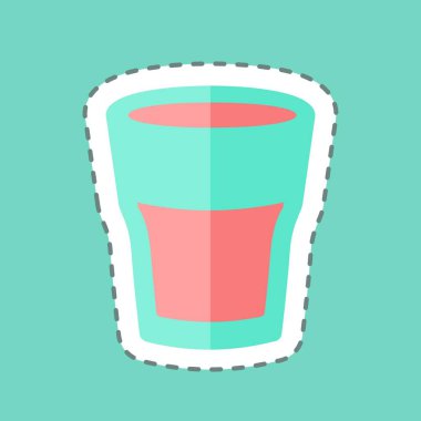 Moda satırında Çifte Atış Yapıştırması mavi arkaplanda izole edildi