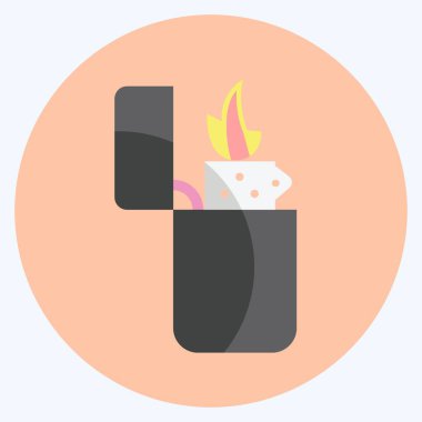 Yumuşak mavi arkaplanda izole edilmiş modada daha hafif simge