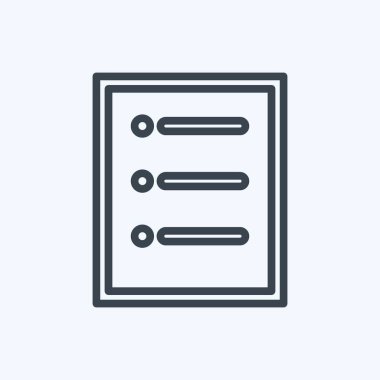 Yumuşak mavi arkaplanda izole edilmiş moda satır biçimindeki Menü Simgesi