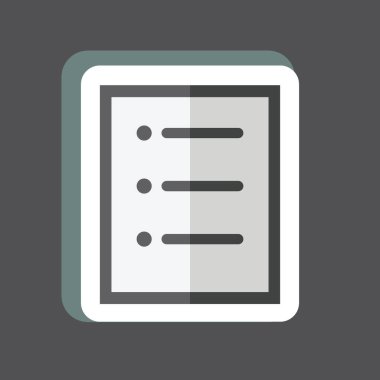 Siyah arkaplanda menü etiketi izole edildi