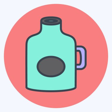 Ay Işığı Simgesi, yumuşak mavi arkaplanda izole edilmiş moda renk arkadaşı biçimi