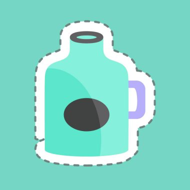 Moda satırında Ay Işığı Etiketi mavi arkaplanda izole edildi