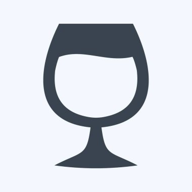 Yumuşak mavi arkaplanda izole edilmiş modaya uygun kabartma biçiminde Sherry Simgesi