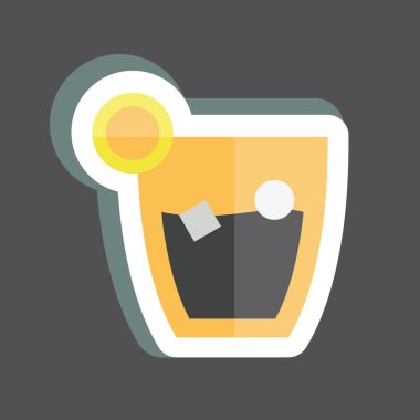 Viski Ekşi Etiketi siyah arkaplanda izole edildi