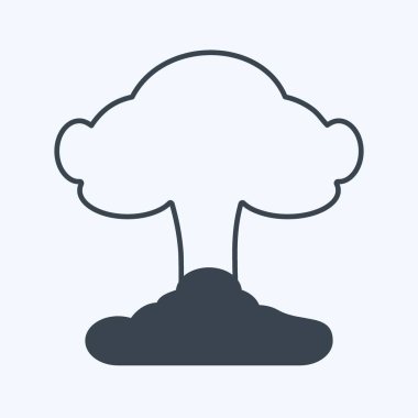 Yumuşak mavi arkaplanda izole edilmiş modaya uygun kabartma biçimindeki patlama simgesi