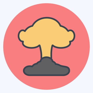 Yumuşak mavi arkaplanda izole edilmiş modaya uygun renk eş biçiminde patlama simgesi