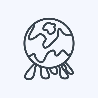 Yumuşak mavi arkaplanda izole edilmiş genel kirlilik simgesi