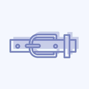 Kemer Simgesi yumuşak mavi arkaplanda izole edilmiş iki ton biçiminde