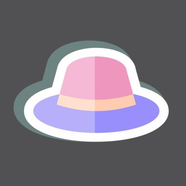 Siyah arkaplanda Şapka Etiketi izole