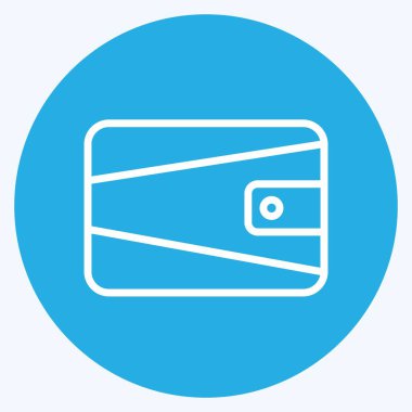 Cüzdan Simgesi modayı takip eden mavi gözler tarzında yumuşak mavi arkaplanda izole