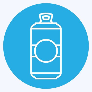 Bira Mavi Gözlü Simge Stili Yumuşak mavi arka planda izole