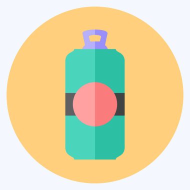 Bira Yumuşak mavi arkaplanda izole edilmiş modaya uygun düz bir simge yapabilir miyim?