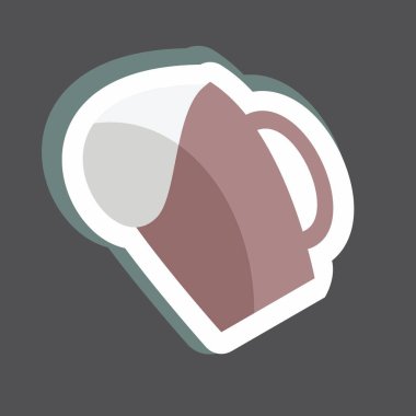 Siyah arkaplanda izole edilmiş bira tost etiketi