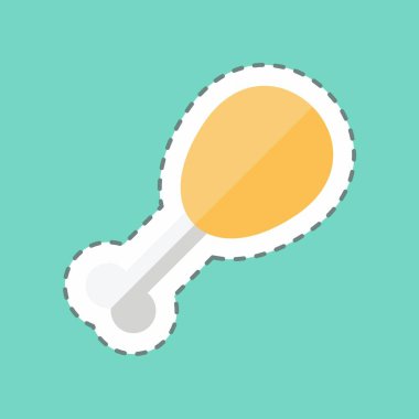 Moda satırında bacak etiketi mavi arkaplanda izole edildi