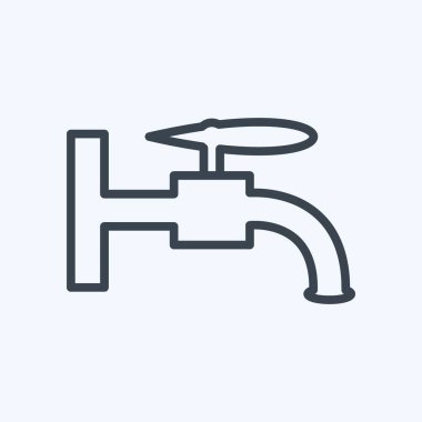 Yumuşak mavi arkaplanda izole edilmiş moda satır biçiminde Tap Simgesi