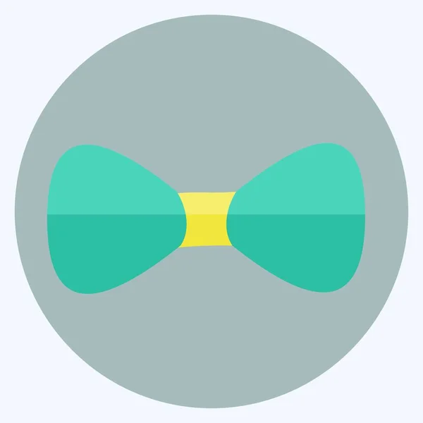 Bow Tie Icon Trendy Flat Style Isolated Soft Blue Background — Stockvektor