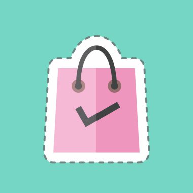 Moda satırında çıkış etiketi mavi arkaplanda izole edildi