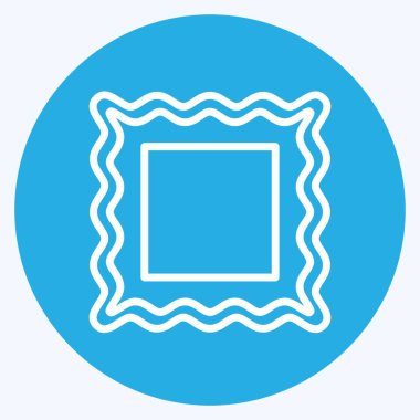 I çerçeve I moda mavi göz biçimi yumuşak mavi arkaplan izole