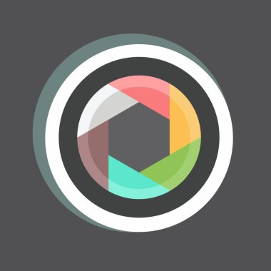 Siyah arkaplanda izole edilmiş modada Optik Diyafram Yapıştırıcısı