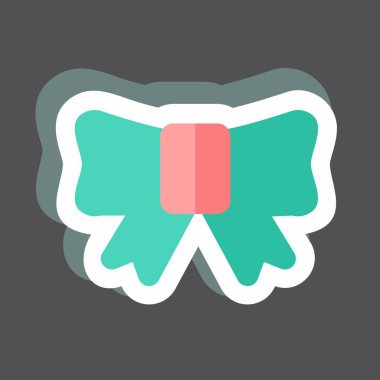 Kurdele Etiketi siyah arkaplanda izole edildi