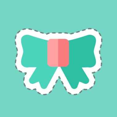 Moda satırında şerit etiketi mavi arkaplanda izole edildi