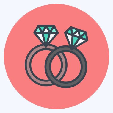 Yumuşak mavi arkaplanda izole edilmiş moda renk eş biçimi simgesi simgesi