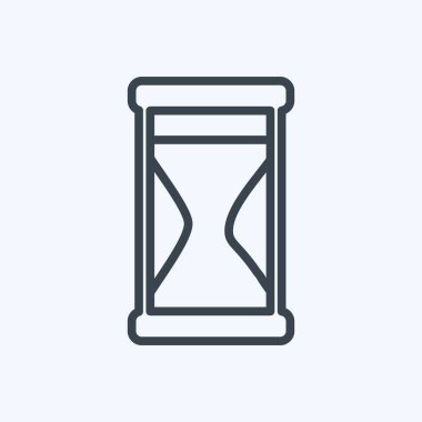 Yumuşak mavi arkaplanda izole edilmiş Sand Glass Simgesi